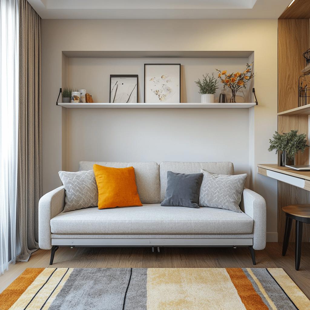 15 Stylish Office Guest Room Ideas to Inspire You 8 15 Ideias Estilosas para Combinar Escritório e Quarto de Hóspedes