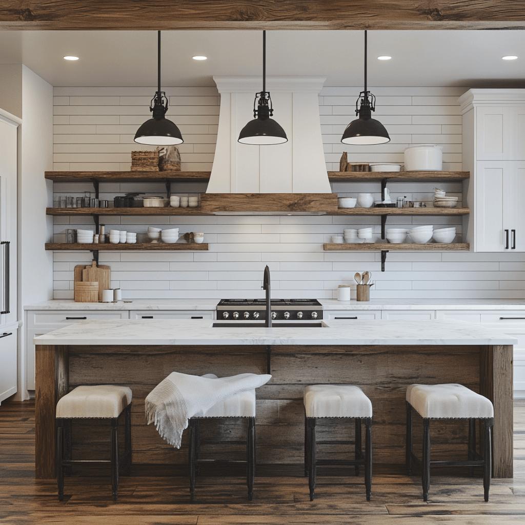 15 Modern Farmhouse Kitchen Ideas You'll Love 4 15 Ideias para Cozinhas Modernas no Estilo Farmhouse que Você Vai Amar