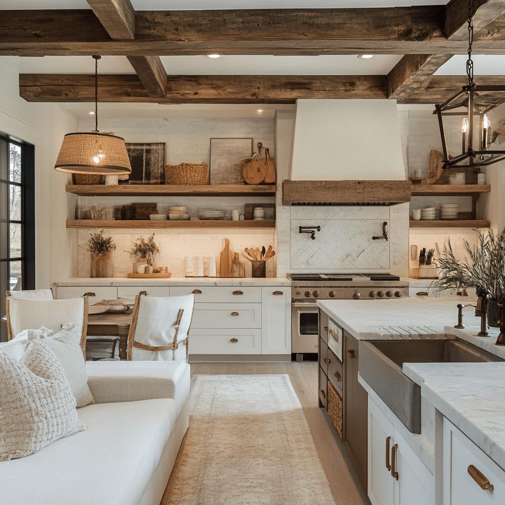 15 Modern Farmhouse Kitchen Ideas You'll Love 8 15 Ideias para Cozinhas Modernas no Estilo Farmhouse que Você Vai Amar