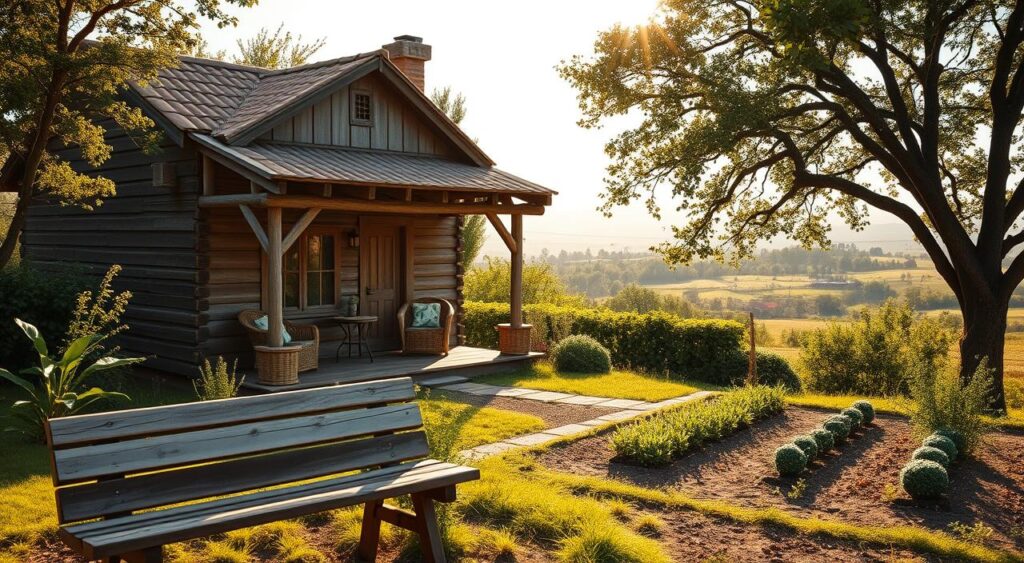 Simple Country House: Tips and Elegant Ideas 9 Exemplo de uma casa de campo rústica com espaço interno aconchegante.