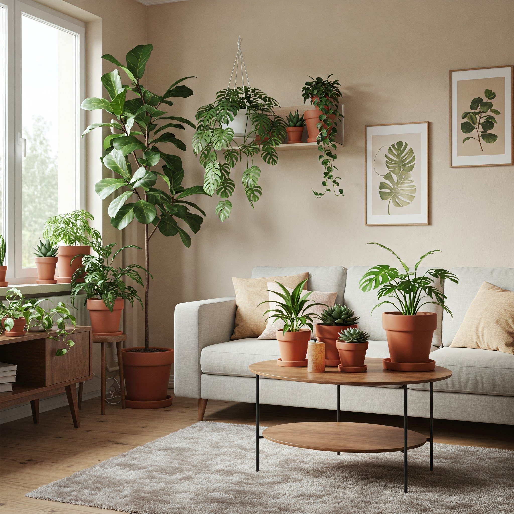 Elevate Your Home's Aesthetics with Indoor Plant Decor 3 Imagem de destaque do artigo apresentando a estética dos ambientes decorados com plantas internas.