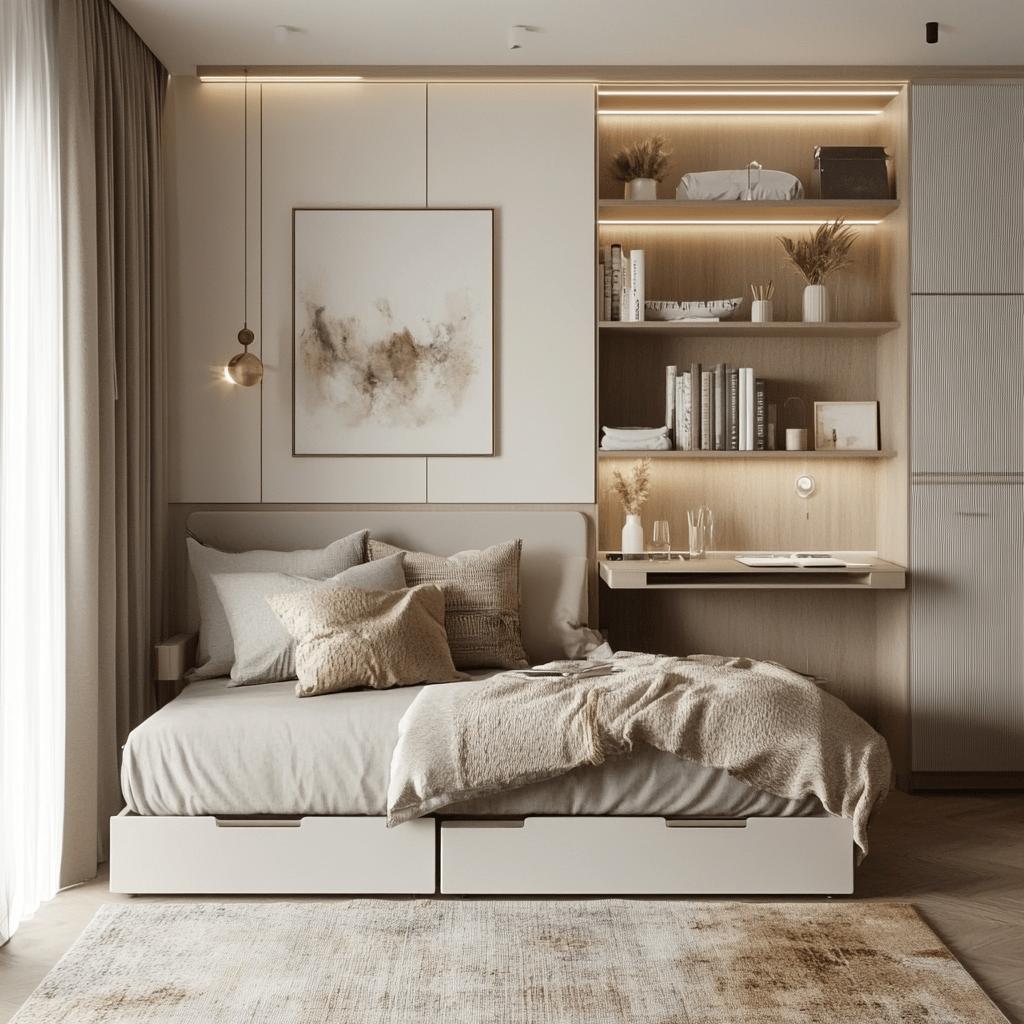 Small Bedroom Ideas to Maximize Space and Comfort 6 Ideias para Quarto Pequeno: Como Maximizar Espaço e Conforto