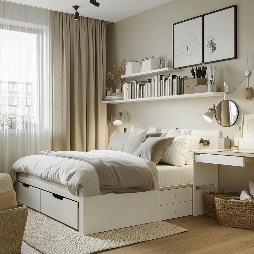 Small Bedroom Ideas to Maximize Space and Comfort 8 Ideias para Quarto Pequeno: Como Maximizar Espaço e Conforto