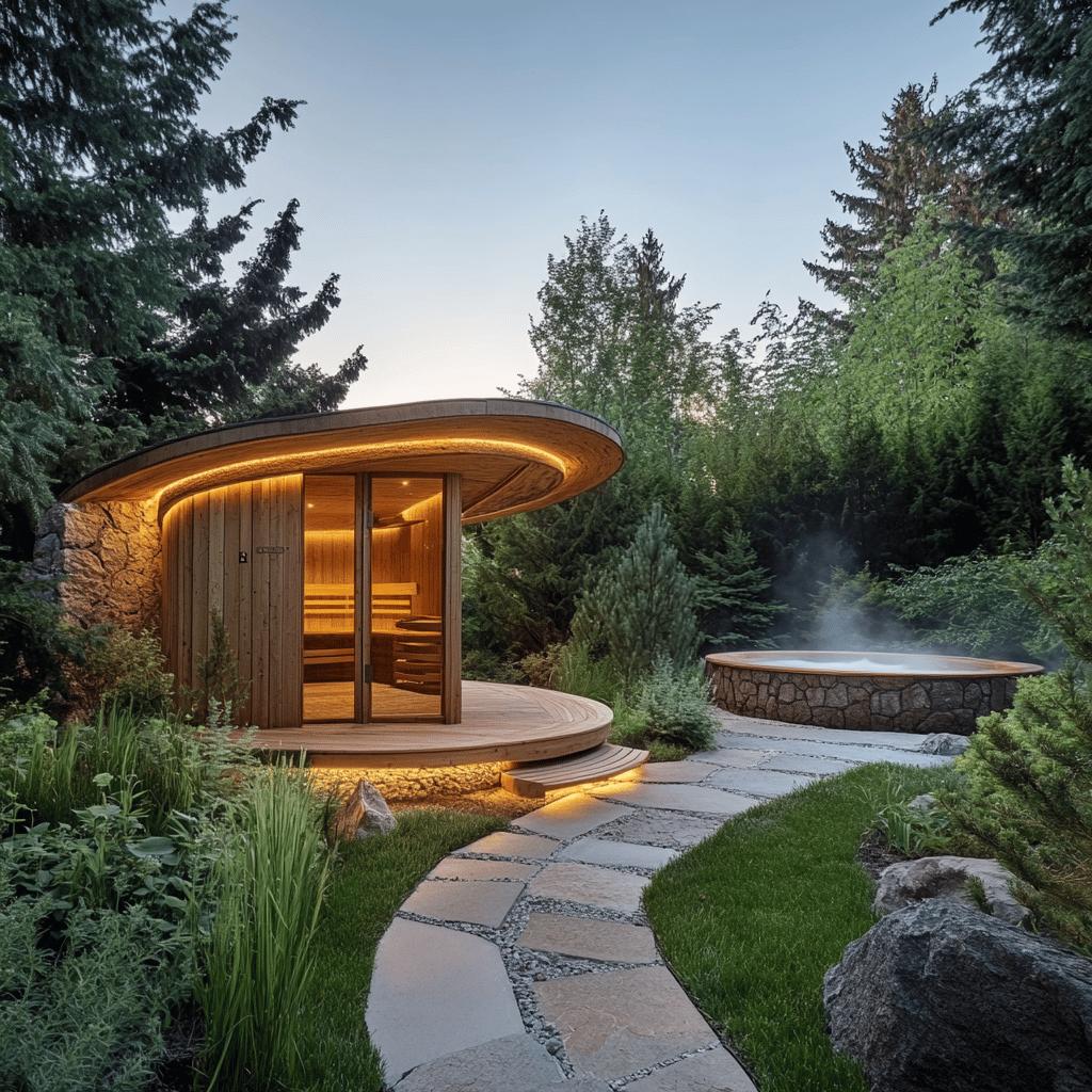 Wood and Stone Combination: Natural Sauna with Oven as a Perfect Addition to a Garden 4 Sauna de Madeira e Pedra: A Adição Perfeita para Seu Jardim