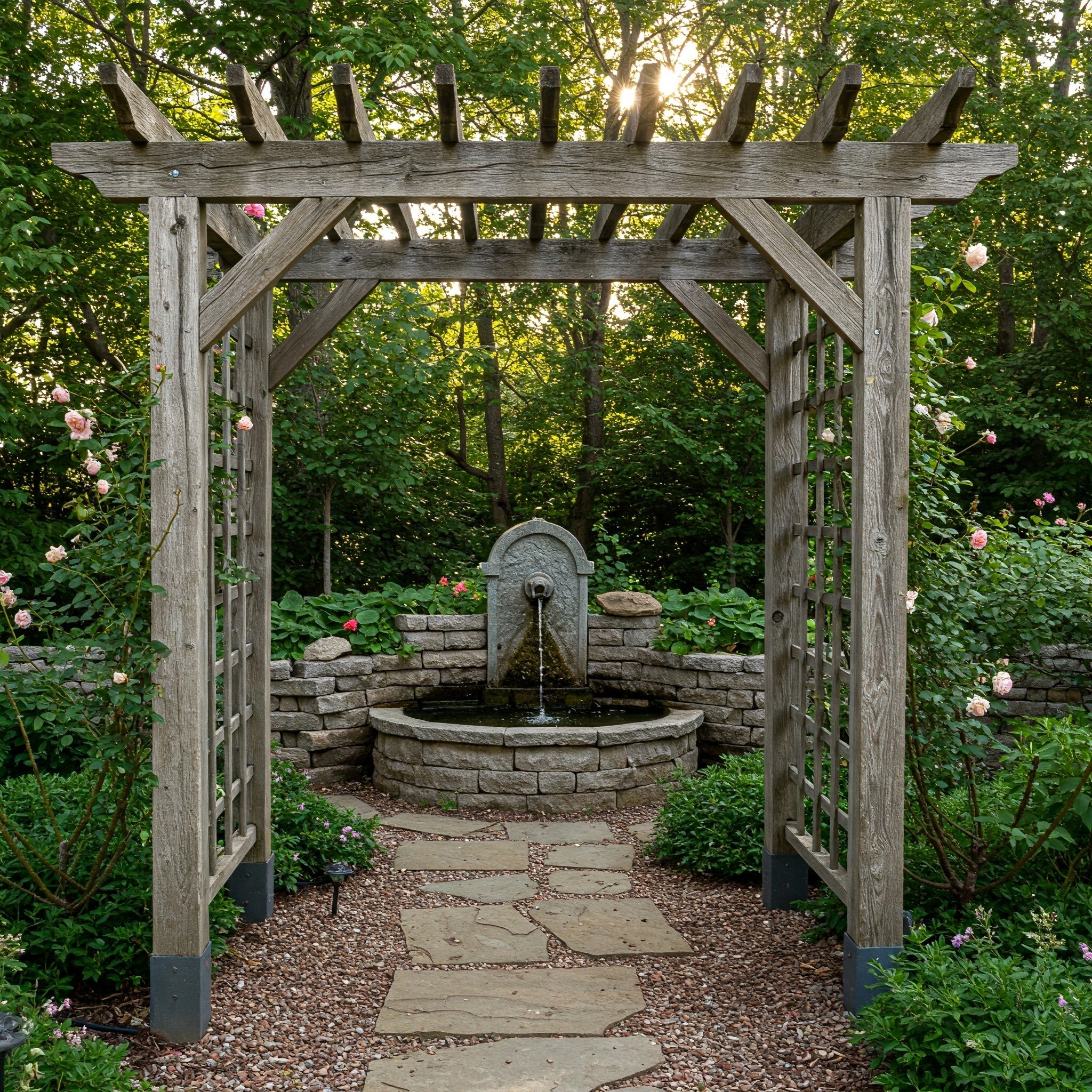 Wood and Stone Combination: Natural Sauna with Oven as a Perfect Addition to a Garden 3 A sauna built with wood and stone featuring an integrated oven, designed for relaxation and wellness in an outdoor garden setting.