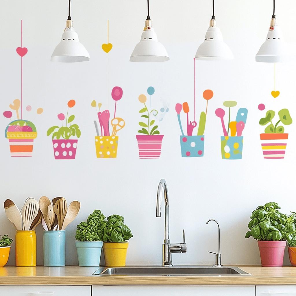 Wall Stickers for Kitchen: Transform Your Home Without Renovations 4 18 Ideias de Adesivos de Parede Para Cozinha que Transformam Seu Espaço