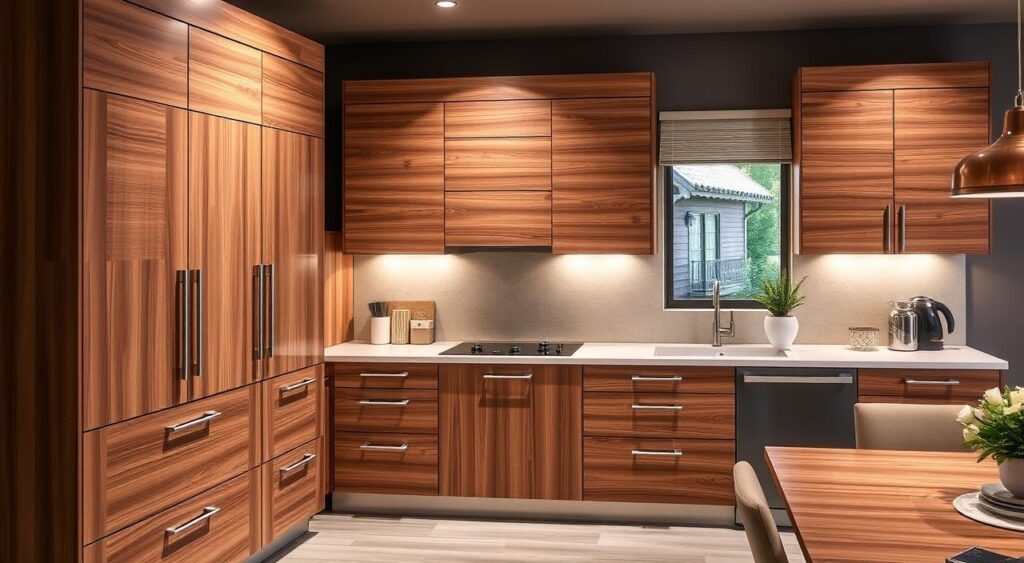 Kitchen Cabinets: Charm and Practicality 5 Imagem de armários planejados em um ambiente que reflete elegância e organização.
