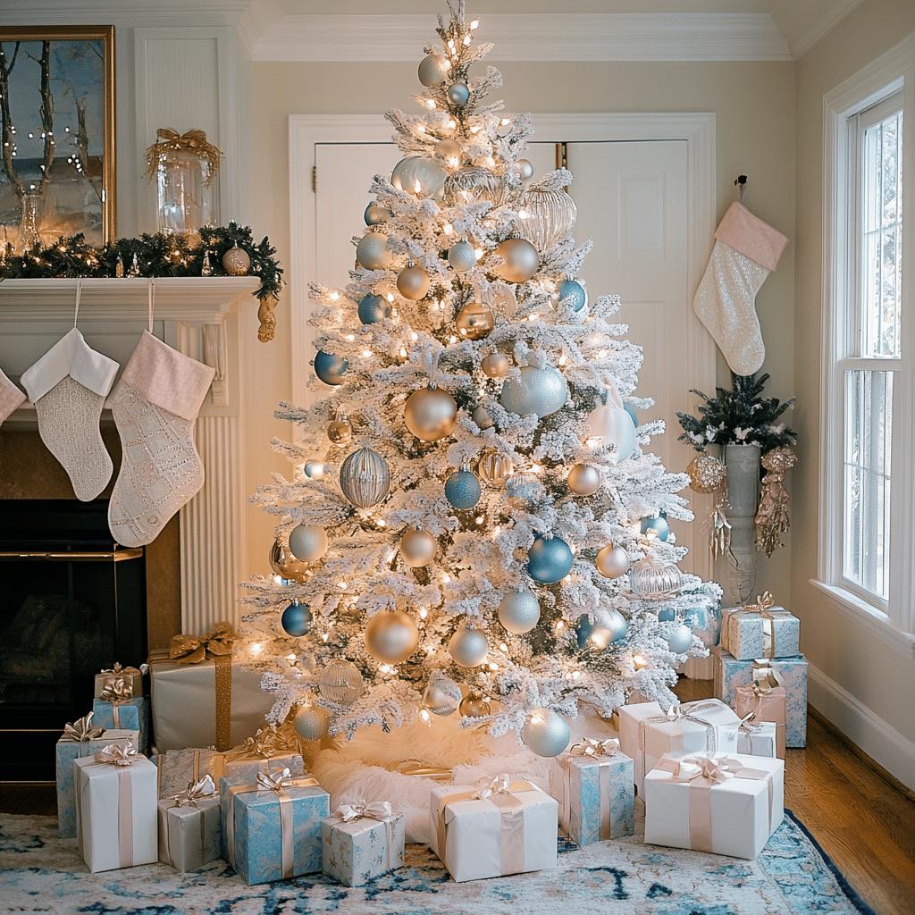 Decoração Elegante com Árvores de Natal Brancas: 100 Ideias Criativas