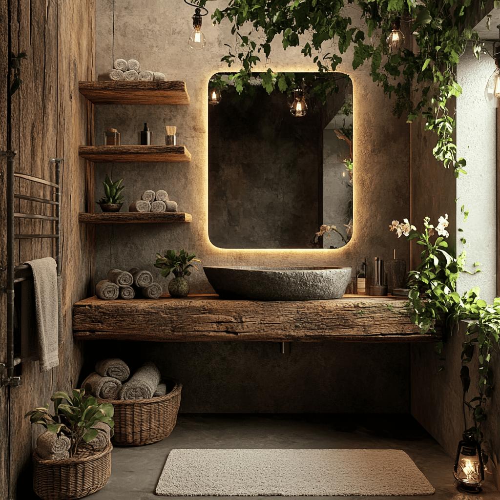BANHEIRO RÚSTICO: 60 IDEIAS QUE TRAZEM SIMPLICIDADE E CHARME PARA CASA