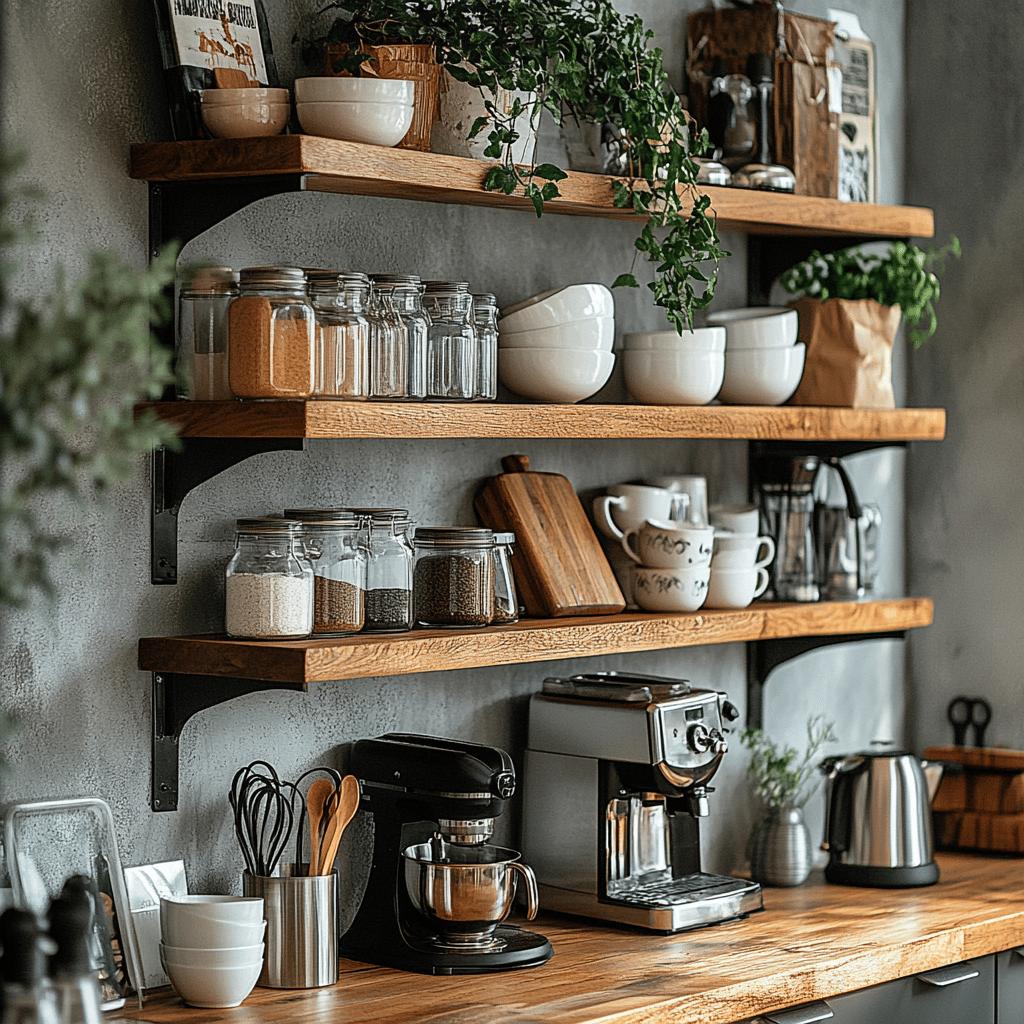 Discover 30 Amazing Kitchen Shelves to Organize and Transform Your Kitchen Décor! 8 30 Ideias de Estantes para Cozinha que Vão Organizar sua Decoração