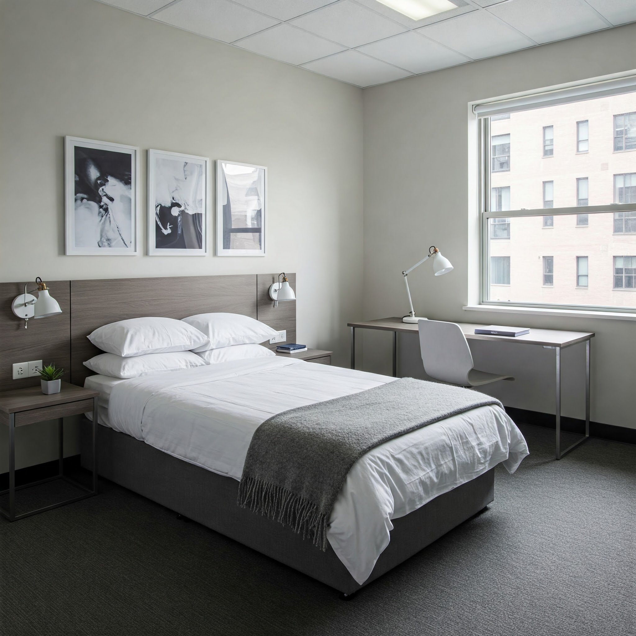 15 Stylish Office Guest Room Ideas to Inspire You 3 Uma imagem mostrando um sofá-camas, destacando o design moderno e confortável ideal para um escritório que também é um espaço para hóspedes.