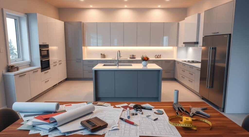 Iniciar projeto de cozinha planejada com planejamento adequado.