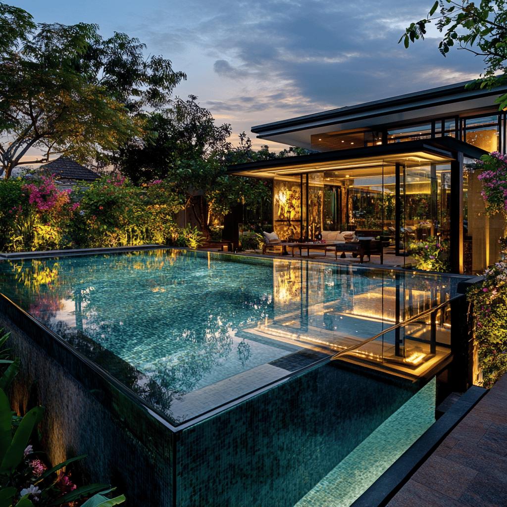 Inspiring Glass Pool Projects to Transform Your Space 6 40 Projetos de Piscinas de Vidro Incríveis e Impactantes