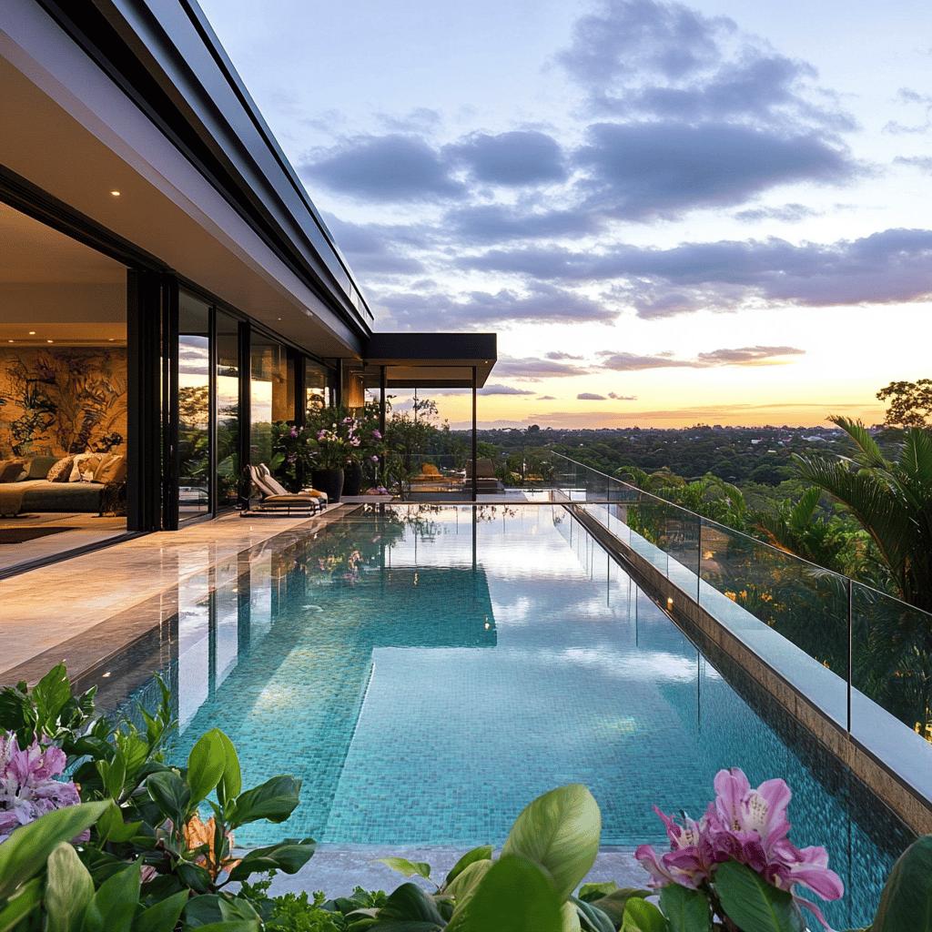 Inspiring Glass Pool Projects to Transform Your Space 8 40 Projetos de Piscinas de Vidro Incríveis e Impactantes