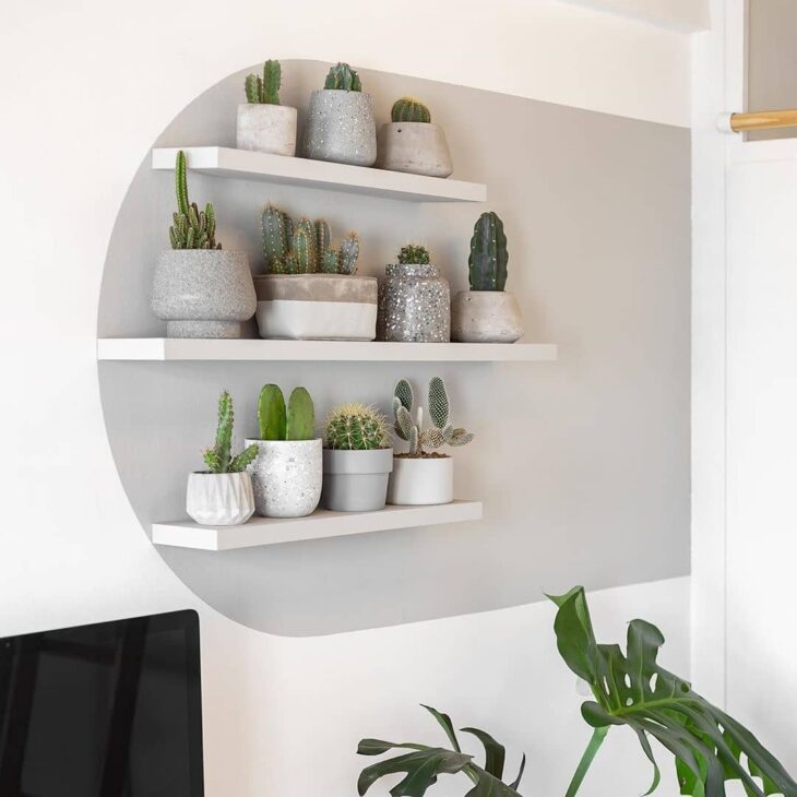 Plant Shelves: 20 Ideas and Tutorials to Fill Your Life with Green 5 Um conjunto de prateleiras supermoderno.