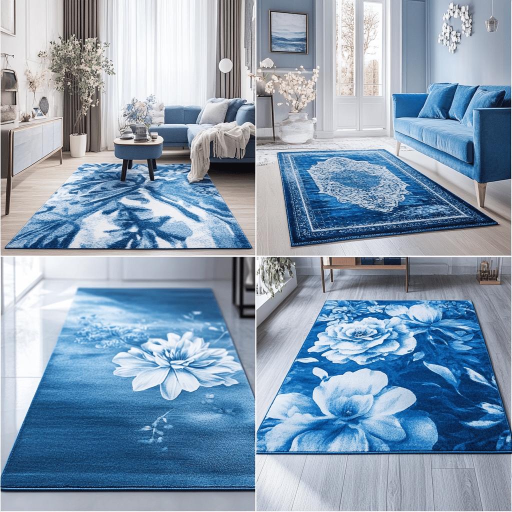 75 Modelos de Tapete Azul para Adicionar Cor à Sua Decoração