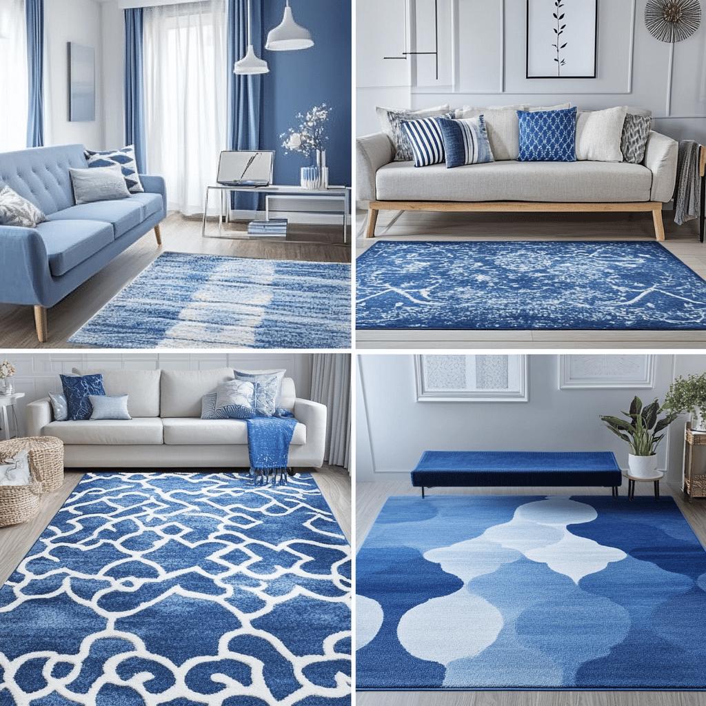 75 Modelos de Tapete Azul para Adicionar Cor à Sua Decoração