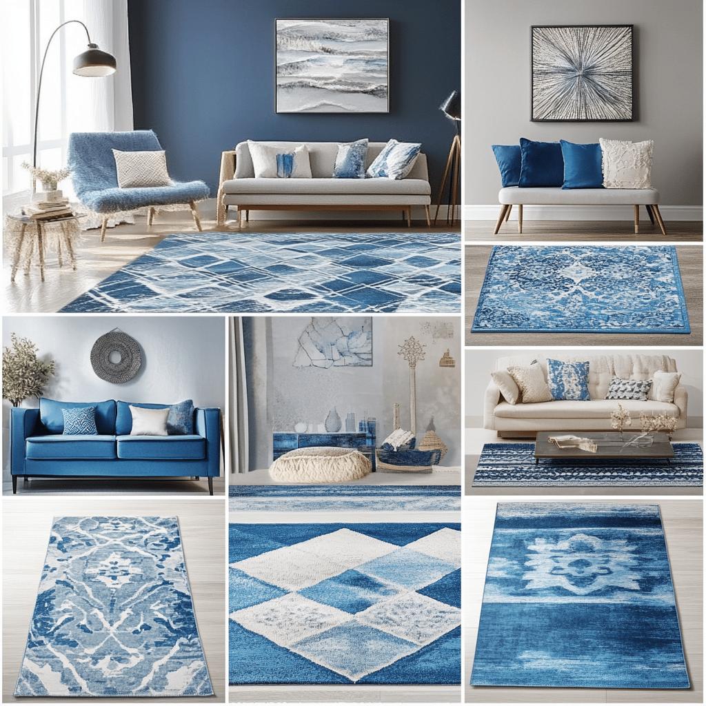 75 Modelos de Tapete Azul para Adicionar Cor à Sua Decoração