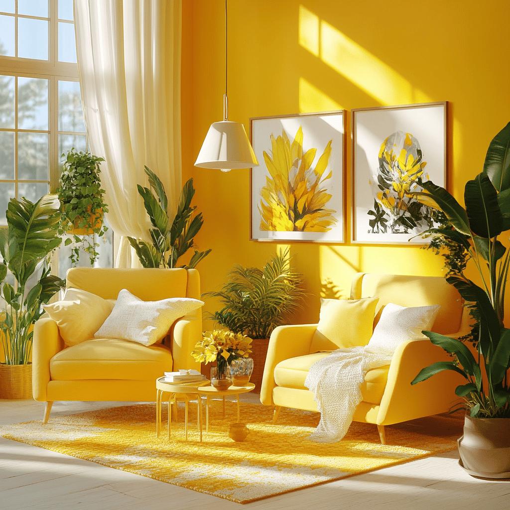 15 Ideias Deslumbrantes de Quartos Amarelos para um Visual Vibrante