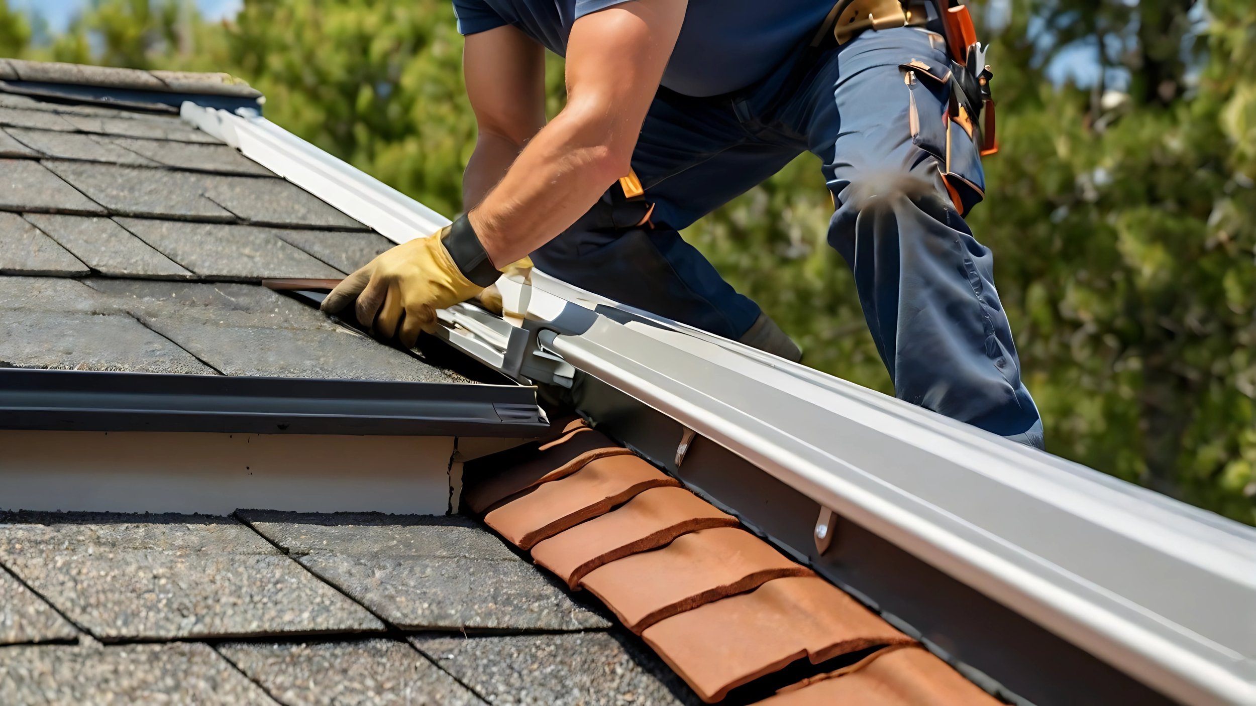 How to Repair a Sagging Gutter: Expert Tips for Lasting Results 5 Uma imagem de calhas aparentemente danificadas, evidenciando a necessidade de reparo e manutenção.