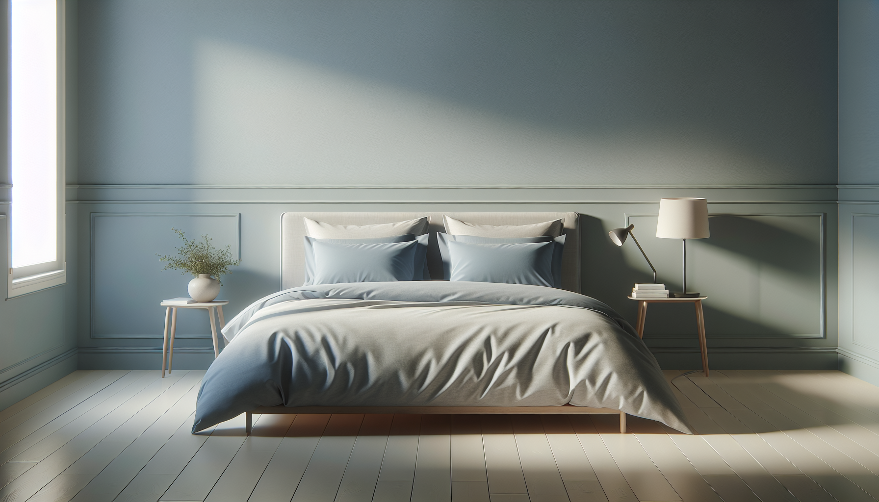 Enhancing Sleep Quality Through Room Design and Mattress Selection 3 Imagem que ilustra um ambiente de dormir bem projetado, refletindo um espaço relaxante e confortável.