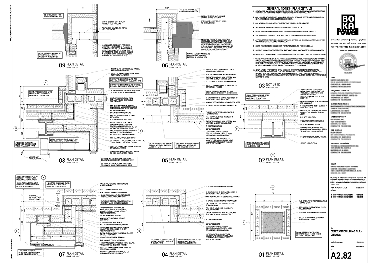 ARCHITECTURAL GRAPHICS 101 – TITLE BLOCKS 3 Título do bloco de título do escritório BOKA Powell.