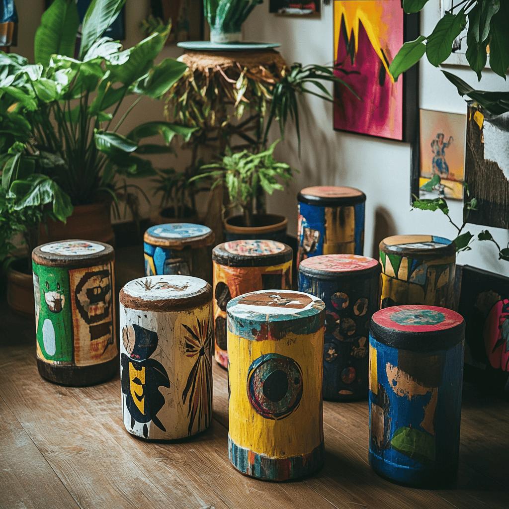 6 Modelos de Banco de Tambor para Decorar sua Casa