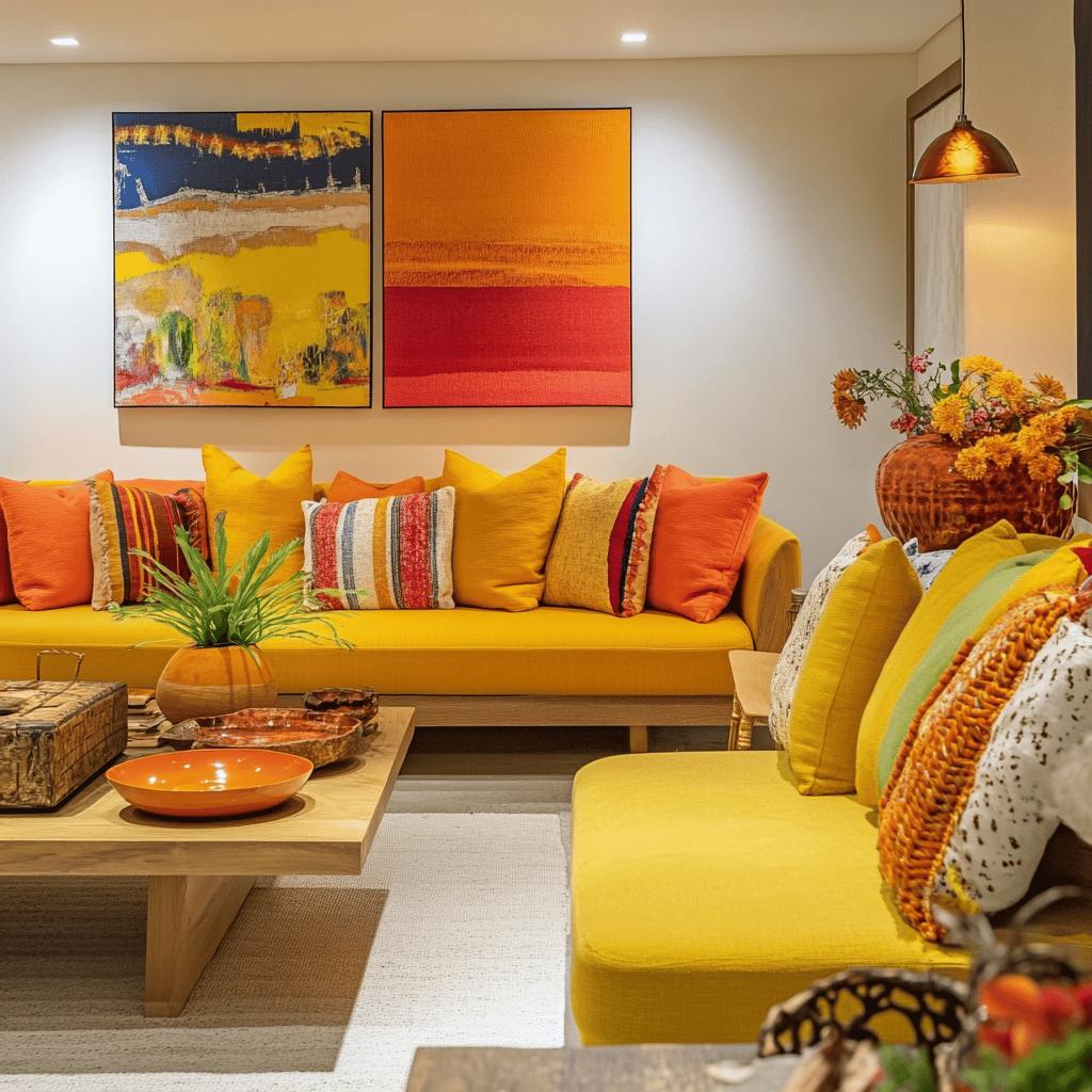 Cores quentes: 70 ideias para esquentar a decoração do ambiente