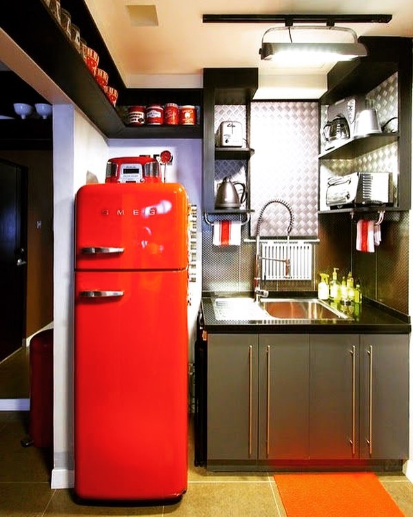 RETRO FRIDGE: 20 WONDERFUL IDEAS AND MODELS TO PURCHASE 5 Fica superelegante quando é destaque na cozinha.
