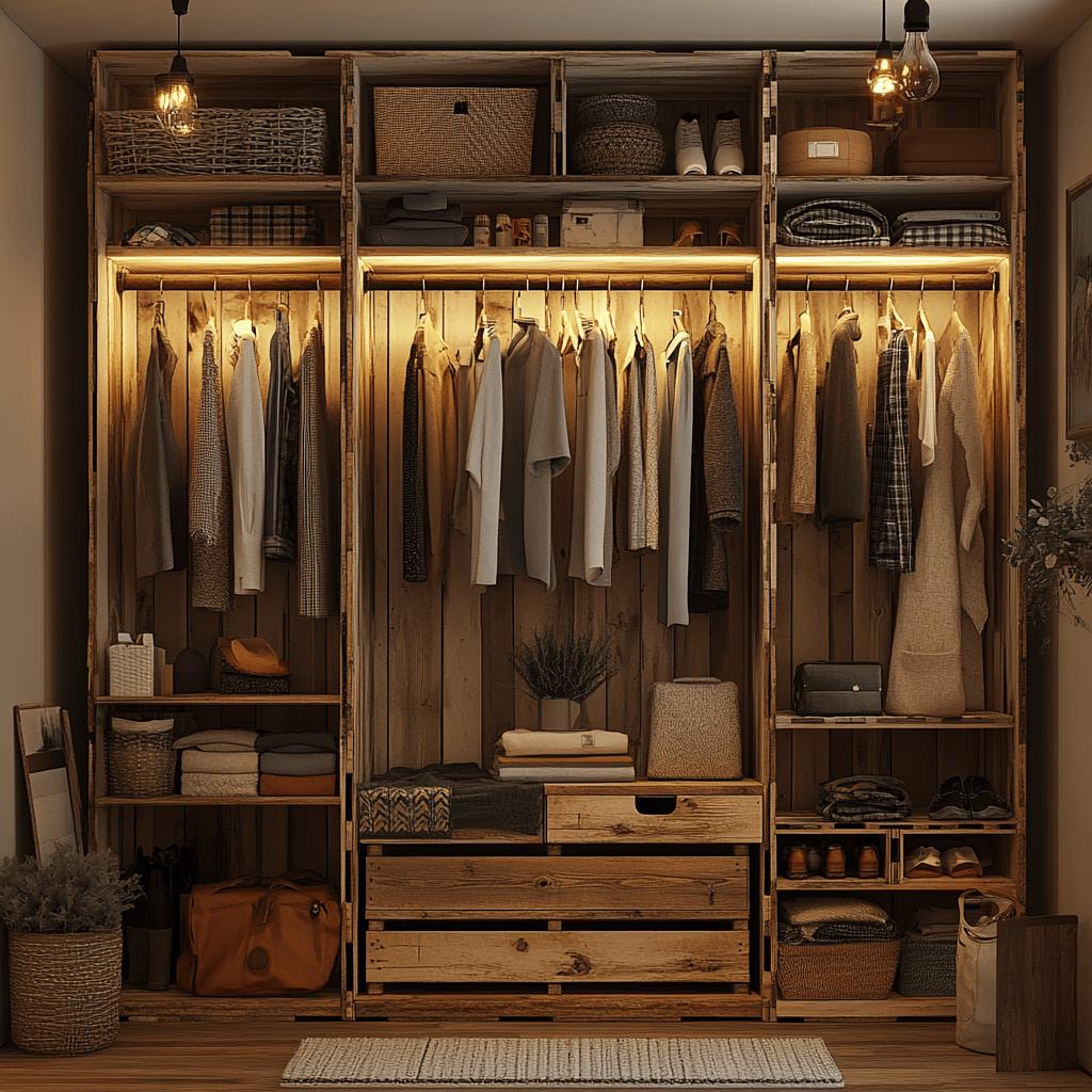 Como Fazer um Guarda-Roupa de Pallet e 50 Ideias para Organizar
