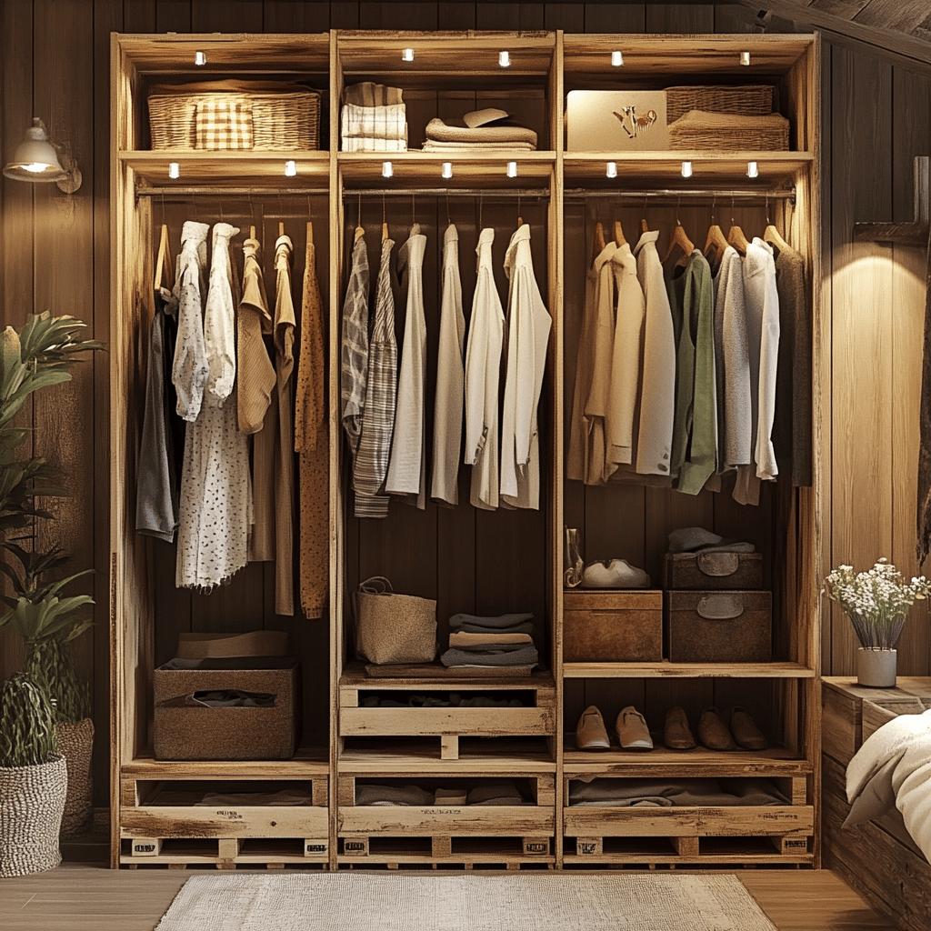 Como Fazer um Guarda-Roupa de Pallet e 50 Ideias para Organizar