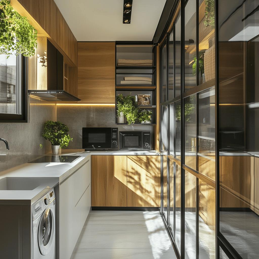 6 Ideias Práticas para Separar a Cozinha da Lavanderia