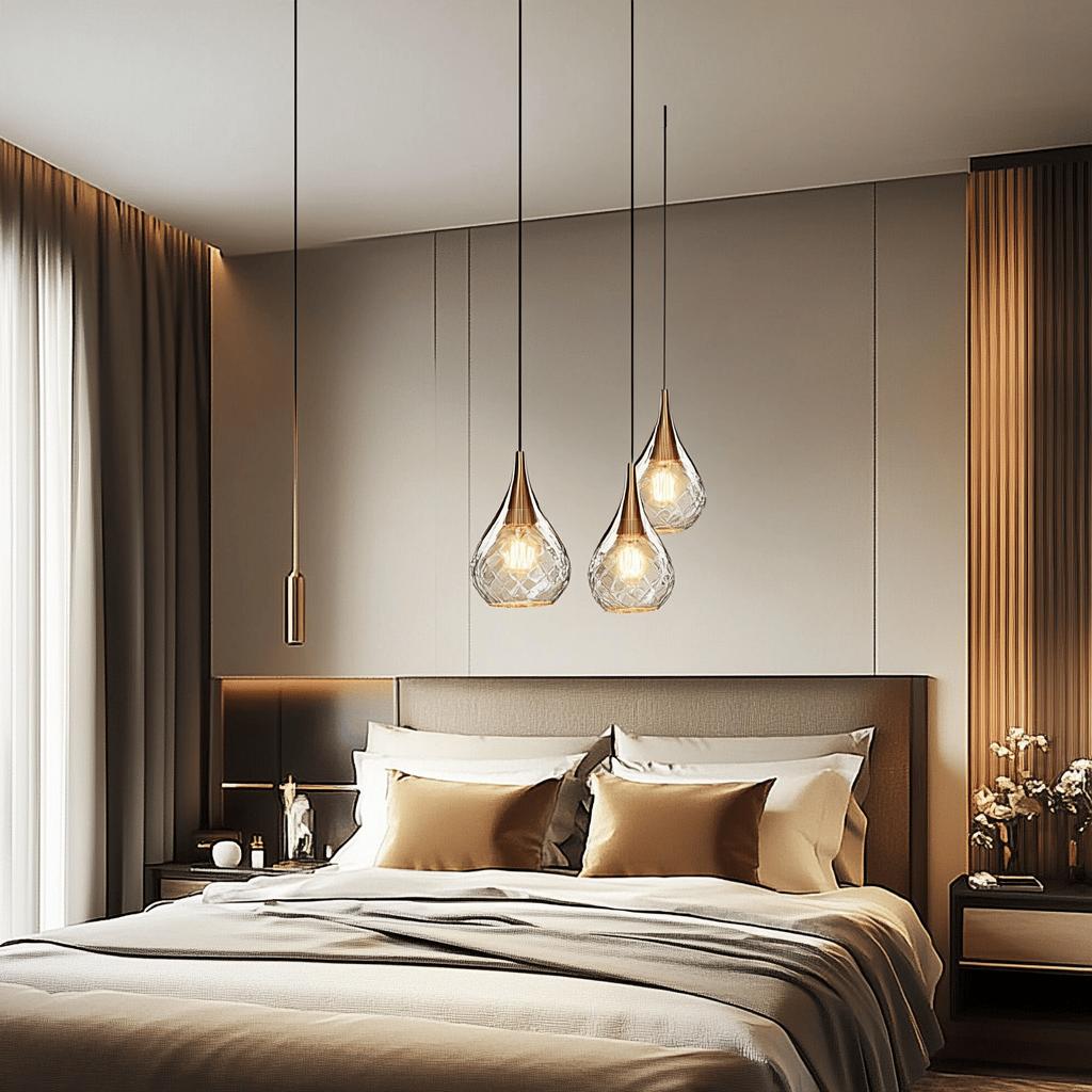 70 Luster Options for Couples' Bedrooms for All Styles 4 60 Opções de Lustre para Quarto de Casal: Estilos e Dicas para Iluminação