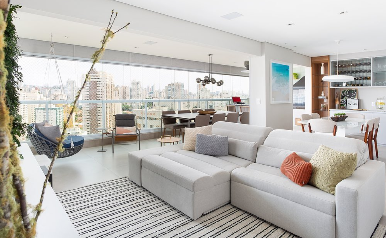 30 PHOTOS OF INTEGRATED LIVING AND DINING ROOMS TO TRANSFORM THE SPACE 3 30 fotos de sala de estar e jantar integradas para transformar o cômodo
