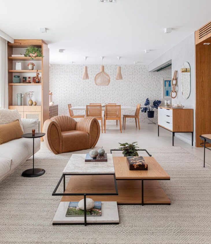 30 PHOTOS OF INTEGRATED LIVING AND DINING ROOMS TO TRANSFORM THE SPACE 2 Duda Senna Arquitetura