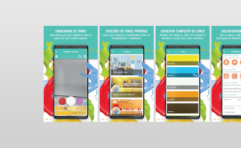 Color Simulator: Discover 6 Great Options for Testing 5 Simulador de cores da Lukscolor exibindo opções de pintura.