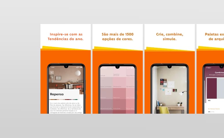 Color Simulator: Discover 6 Great Options for Testing 33 Simulador de cores da Suvinil com paletas de opções diversas.