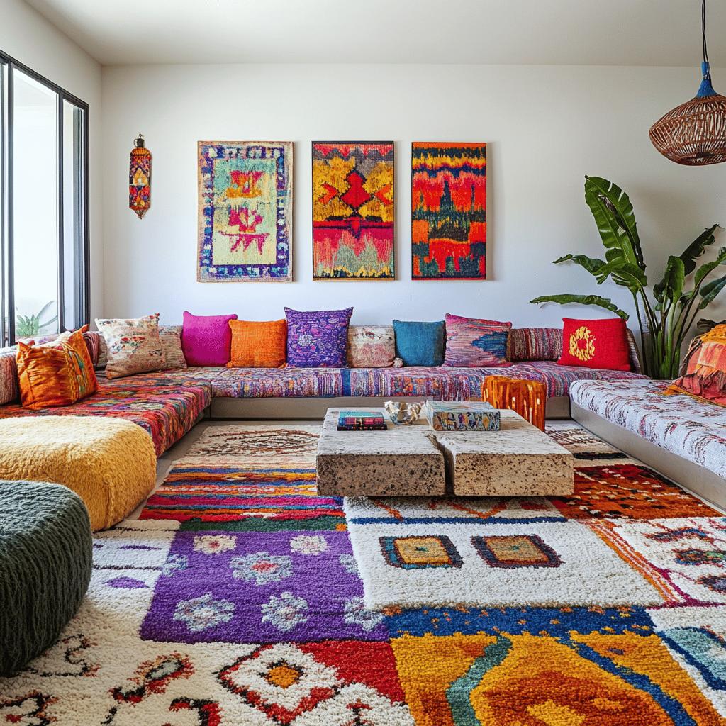 Tapete colorido: 50 modelos para deixar sua casa mais alegre