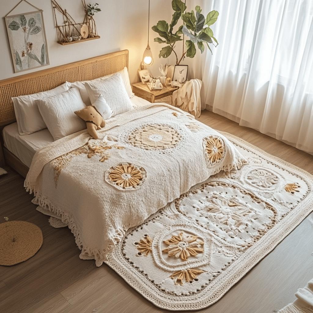 CROCHET RUG FOR BEDROOM: HOW TO DECORATE YOUR SPACE WITH THIS PIECE 4 Tapete de crochê para quarto: como decorar seu espaço com essa peça
